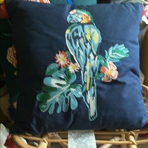 Opalhouse Navy Parrot Accent Pillow
